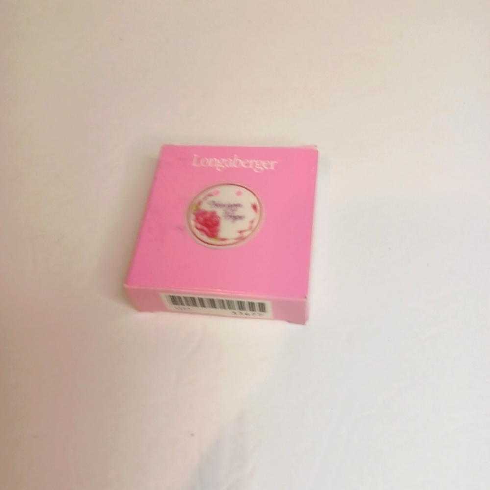 Longaberger Tie On 33677 1998 Oval Horizon of‎ Hope Pink Flower